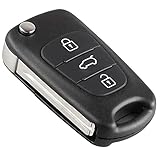 HooRLZ Hyundai Key Fob Cover Replacement For Hyundai I20 I30 I35 Ix20 Ix35 Spare, Kia Ceed Rio Picanto Sportage Sorento Venga Remote Car Key Cover Case, 3 Button Kia Key, Hyundai I20 I30 Key Fob