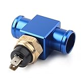 Yizilong Motorcycle Temperature Switch Radiator Fan Switch Degree Electric Cooling Fan Thermostat Switch 22mm Blue Accessaries For Most 125-530cc Motorcycles kx kx klx kdx yz YZF wr dt xt tt