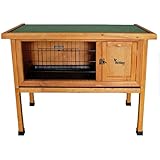 Actiaspet 4ft Wooden Rabbit Guinea Pig Hutch (Wood, Single Tier - 3ft)