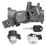Ignition Switch, Ignition Lock Barrel Starter Switch with Key 1K0905851B Replacement for VW Golf MK5 MK6 Touran Audi A3 8P