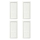 MyTinyWorld 4 x Dolls House Miniature Internal White Painted 4 Panel Doors