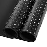 FSW - Rubber Matting Roll - 2m x 1.5m - Heavy Duty and Waterproof Non Slip Mat - 3mm Garage Flooring and Gym Mat Resists Moisture - All Year Round Solution - For Indoor and Outdoor Use