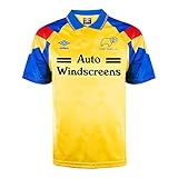 Derby County 1992 Away Umbro Shirt Yellow Large Nylon