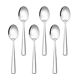 Otto Koning - Leipzig –Stainless Steel Teaspoons, Tea Spoons with Mirror Polished Finish, Coffee Spoons with Modern and Elegant Design. (6 Pieces)