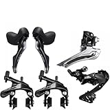 105 R7000 R7020 11 Speed 2x Groupset Shift Levers Right Left Rear Derailleur Front Derailleur Brake Caliper Compatible Set(ST-R7000 GS)