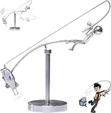 Kinetic Fisherman Balancing Sculpture - Handcrafted Metal Art Statue for Home/Office Desktop Decor, Unique Balance Gift for Fishing Enthusiasts & Collectors (1Pcs)