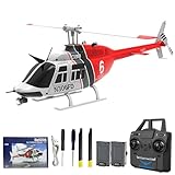 Hylukon RC Helicopter, 2.4GHz Single Propeller Aileron Free Helicopter with 6-axis Gyro, 4 Channel Radio Controlled Helicopter One Key Takeoff/Landing Three-Speed Adjustment, Gift for Kids Adults
