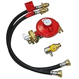 Catering Parts UK 2 CYLINDER CHANGE OVER KIT PROPANE LP LPG GAS BOTTLES 1/2" OUTLET REGULATOR MANUAL SWITCH