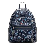 Loungefly Disney Lilo & Stitch Zodiac Glow In The Dark All-Over Print Womens Backpack