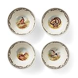 Spode Woodland 4" Dip Bowls - Assorted Animal Designs | Porcelain Ceramic Hunting-Themed Tableware | Microwave & Dishwasher Safe | For Dips, Sauces, Snacks, and Desserts