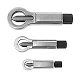 QWORK® 3pcs Nut Splitters 9-12mm/12-16mm/16-22mm, Rusted Damaged Nut Breaker Extractor Remover Tool