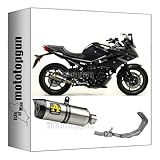 arrow 71761AK + 71421MI full system exhaust homologated open thunder aluminium aluminium carby end cap compatible with yamaha xj6 diversion 2009 2010 2011 2012 2013 2014 2015 mototopgun