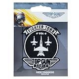 Comercial Mercera, Iron-on Patch for Fabrics, Top Gun, Original, Iron-On Patch for Hats, Jackets, T-shirts or School Backpacks, 100% Polyester (Fighter Town, Embroidered)