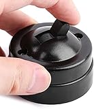 Uadme Black Vintage Light Switch, Round Retro Old-Fashioned Single Control Toggle Switchs, Mounted Wall for Home Office Hotel
