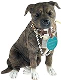 L&P Walkies 19 cm Staff - Brown Staffordshire Bull Terrier Dog Ornament Figurine