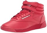 Reebok Women's Freestyle Hi High Top Sneaker, Vector Red/White, 5 UK