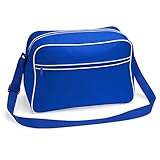 BagBase - Retro Shoulder Bag - Bright Royal/White