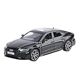 PIPJLCGE Miniature Replica Car Model 1/32 For Audi Rs7 Mini Simulation Alloy Car Model Bookshelf Ornaments Decoration Collection Scale Die-cast Vehicle(Black)