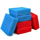 LTWHOME Compatible Replacement Coarse and Fine Foam Filter Sponge Fit for Oase Biotec 5/10/30 (3 x Blue Coarse and 3 x Red Fine Foams)