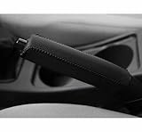 MNBVGHH Car Handbrake Cover, For Audi A1 A3 A4 A5 Silicone Handbrake Grip Cover,Leather Anti-slip Handbrake Lever Cover,Interior Accessories,C