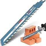 Reciprocating Saw Blade 10in Universal Carbide Reciprocating Saw Blade Concrete Sabre Saws Blades Alloy Steel Brick Concrete Masonry Cutting Blade for Cement Composite Panel (10in)