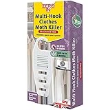 Zero In Multi-Hook Clothes Moth Killer Hanging Unit. Hang in Wardrobes and Place in Cupboards and Drawers to Kill Clothes Moths, Eggs, and Larvae. Fragranced