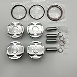 EJ20 EJ205 WRX Compatible Forged Piston Set With Oil Holes Compatible with Pin Fits Forester Impreza Lighter Design(92.5mm CR8.5-1)