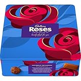 Cadbury Roses Limited Edition Festive Chocolate Tin, Assorted Miniature Chocolates for Sharing, Handpicked for You, Perfect for Sharing, 700 g (Pack of 1)