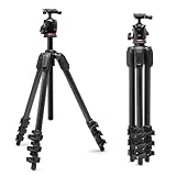 Manfrotto 055XPRO AS, 4-Section Carbon Fibre Camera Tripod, Photo-Kit with XPRO Ball Head, 90 Degree Column, 15kg Load, Arca-Swiss Plate, for DSLR/Mirrorless, Tripod for Camera, Photo Shooting Support