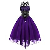 Womens Gothic Dresses Clearance Sexy Banquet Festival Puffy Dress Lace Chiffon Dress Medieval Steampunk Renaissance Corset Dress Court Ball Porm Gown Dresses Halloween Evening Cocktail Dresses S-XXL