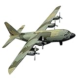 TECKEEN 1/50 Scale USAF C-130 Hercules Transport Aircraft Model DIY Handcraft Paper Model Diecast Plane Model for Collection (Unassembled Kit)