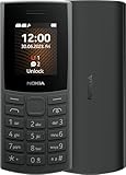 Nokia 105 4G Edition (2023) Feature Phone with Dual SIM, 1.8 Inch Display, 1450 mAh Battery, 48 MB RAM / 128 MB ROM, Expandable Memory, 3.5 mm Headphone Jack, FM Radio - Charcoal