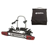 Westfalia Bikelander Bike Rack for Towbars | incl. Bag | Bike Carrier for 2 Bicycles | Suitable for E-bikes | Foldable | LED Hybrid Lights