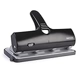 Rapesco 1293 Heavy Duty ALU 40 Metal 4-Hole Punch, 40 Sheet Capacity, Black
