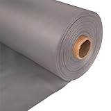 4 Oz Waterproof PU Polyurethane Canvas Fabric - 60 Inch Wide. Durable Tarpaulin, Awning, Roof Felt, Upholstery Material for Outdoor Furniture, Gazebo Covers, Shed Roofing (Grey, Half Metre)