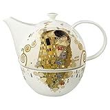 Goebel Gustav Klimt Artis Orbis 67-013-61-1 Teapot with Warmer Porcelain 25.x16.5x20 cm