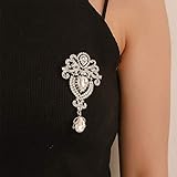 Larancie Exquisite Crown Inlaid With Diamond Corsage Silver Ladies Diamond Palace Vintage Brooch