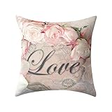 Fashion sofa cushion cover Rose Lily Pillow Pillowcase Pink Girl Heart Square Throw Pillow Cases Sofa Bed Bedroom Home Decor Car Throw Pillow Covers