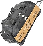 A2B Lightweight Roller Holdall with Wheels - Durable Duffle Bag | Versatile Travel Holdall, Mobile Gym, Sport, Tool, Ice Skate and Cricket Bag | Wheeled Duffel AB005 (Large 30")