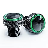 2pcs Clockwise Thread Screws M10*1.25 Motorcycle CNC Mirror Hole Plugs Bolts Fit For Kawasaki Z900 RS SE Z650 Z800 Z1000 Aprilia BENELLI TRK 502 502X(Green)