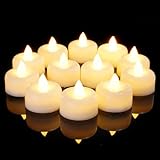 AMAGIC 12 Pack Battery Operated Flameless LED Tea Lights Candles Electric Fake Tealight for Votive, Christmas, Home Decor, Wedding, Table Decor