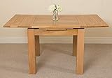 Oak Furniture King Richmond 90-150cm Extending Oak Dining Table Small | 4-6 Seater Solid Wood Dining Table Extendable