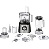 Bosch MultiTalent 3 MCM3501M — Versatile Food Processor with 50+ Functions — 800 W — 2.3 L Capacity — Colour: Black/Brushed Stainless Steel