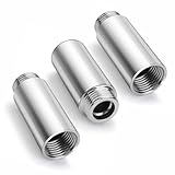 3 Pcs Shower Head Extension Arm, 80mm 1/2" x 1/2" Male BSP Nipple 304 Stainless Steel Pipe Shower Head Extender Extender Nipple Cast Pipe Fittings for Fixed Shower Head