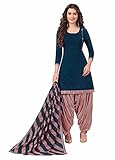 Miraan Cotton Printed Readymade Salwar Suit For Women, Blue, S