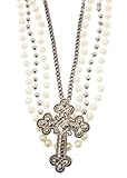 Boland 1980s Madonna Style Jewel Cross Necklace Set