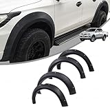 JHCHAN Wheel-Arches for Mitsubishi-L200-Accessories 2016-2019 Trition Warrior Barbarian Titian Challenger 4Life Wheel Arch Extension Kits Fender Flares Guard Protector (30mm of Tyre Coverage)