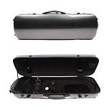4/4 New violin Case Carbon fiber case for Violin Oblong Shape Strong Light Full size with music Sheet Bag Thick padding with Back strap