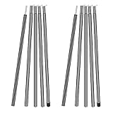 MI CASA Tent Tarp Poles Set of 2, Universal Telescopic Adjustable Aluminium Camping Awning Poles Tent Accessories for Headroom Canopy Porch Sun Shade Sail, Black