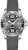 Longines Hydroconquest Automatic Grey Dial Men's Watch L3.782.4.76.9, Gray, Modern